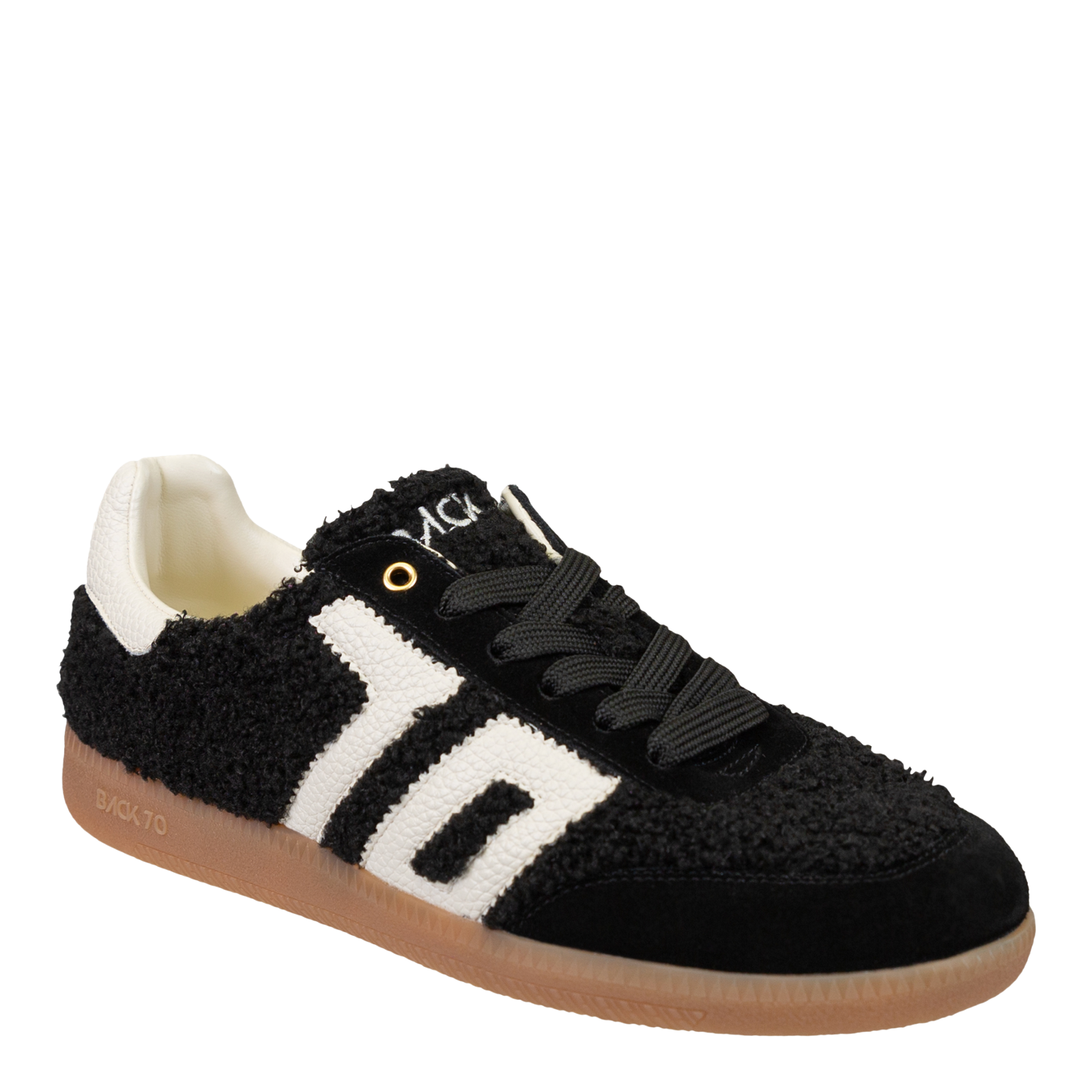 BACK 70 - TEDDY in BLACK WHITE Sneakers – Barkin' Dogs Shoe Co.