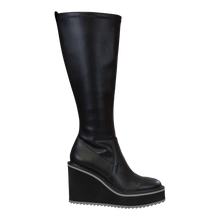 Load image into Gallery viewer, NAKED FEET - APEX in BLACK Wedge Knee High Boots