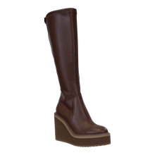 Load image into Gallery viewer, NAKED FEET - APEX in CACAO Wedge Knee High Boots