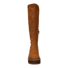 Load image into Gallery viewer, NAKED FEET - APEX in CAMEL Wedge Knee High Boots
