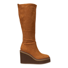 Load image into Gallery viewer, NAKED FEET - APEX in CAMEL Wedge Knee High Boots