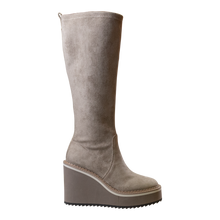 Load image into Gallery viewer, NAKED FEET - APEX in GREIGE Wedge Knee High Boots