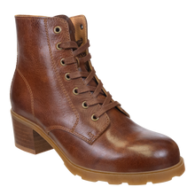 Load image into Gallery viewer, OTBT - ARC in BROWN LEATHER Heeled Ankle Boots