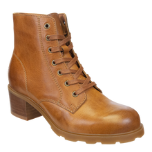 Load image into Gallery viewer, OTBT - ARC in CAMEL LEATHER Heeled Ankle Boots