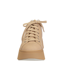 Load image into Gallery viewer, NAKED FEET - ESSEX in BEIGE Platform High Top Sneakers