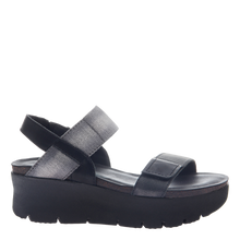 Load image into Gallery viewer, OTBT - NOVA in BLACK Wedge Sandals