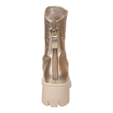 Load image into Gallery viewer, NAKED FEET - PROTOCOL in GOLD Heeled Mid Shaft Boots