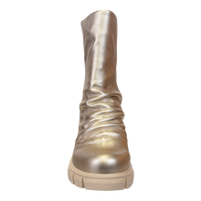 Load image into Gallery viewer, NAKED FEET - PROTOCOL in GOLD Heeled Mid Shaft Boots