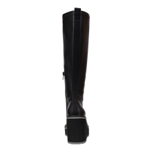 Load image into Gallery viewer, NAKED FEET - APEX in BLACK Wedge Knee High Boots

