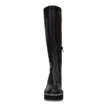 Load image into Gallery viewer, NAKED FEET - APEX in BLACK Wedge Knee High Boots

