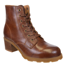 Load image into Gallery viewer, OTBT - ARC in BROWN LEATHER Heeled Ankle Boots
