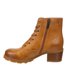 Load image into Gallery viewer, OTBT - ARC in CAMEL LEATHER Heeled Ankle Boots
