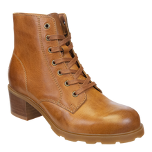 Load image into Gallery viewer, OTBT - ARC in CAMEL LEATHER Heeled Ankle Boots
