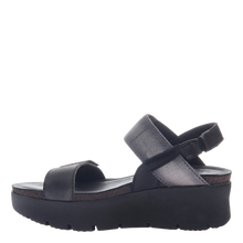 Load image into Gallery viewer, OTBT - NOVA in BLACK Wedge Sandals
