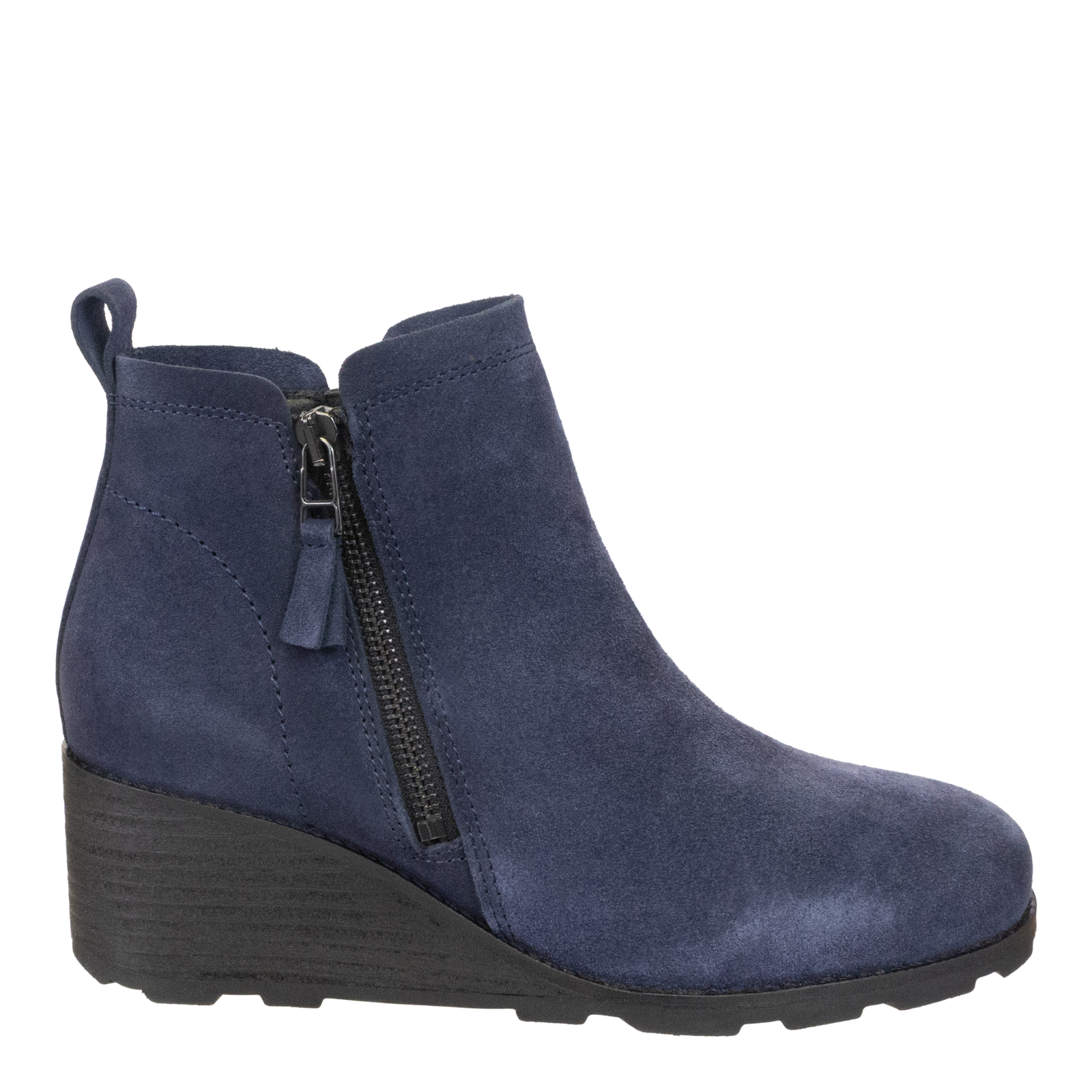 Ladies navy blue sales leather ankle boots